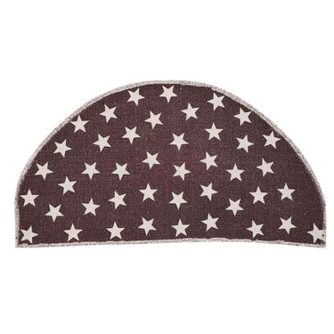 Antique Red Star Rug Half Circle 16.5x33 VHC Brands - The Fox Decor